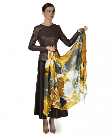 Палантин Женский W40-LA.PEINTURE/JAUNE